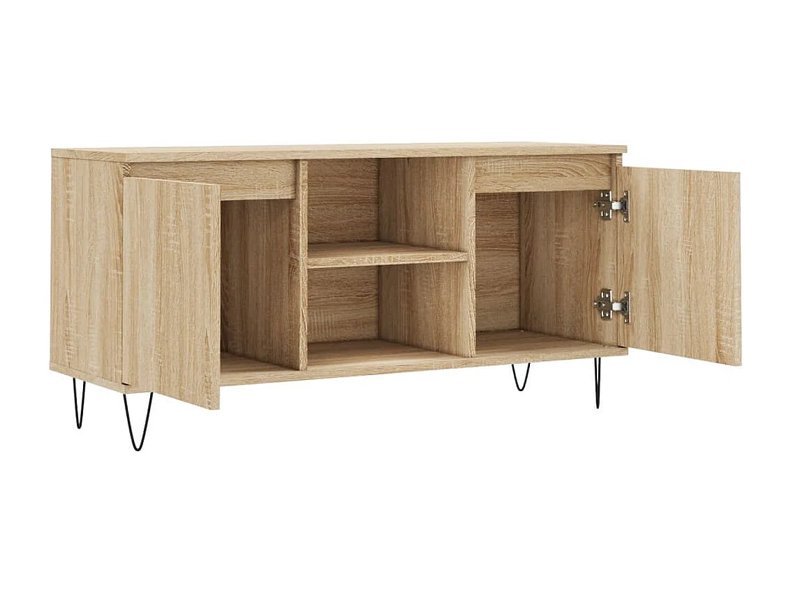 Ragnfrid  Meuble TV chêne sonoma 104x35x50 cm bois d'ingénierie
