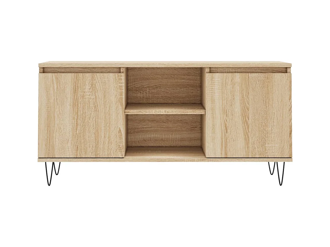 Ragnfrid  Mueble de TV madera de ingeniería roble Sonoma 104x35x50 cm