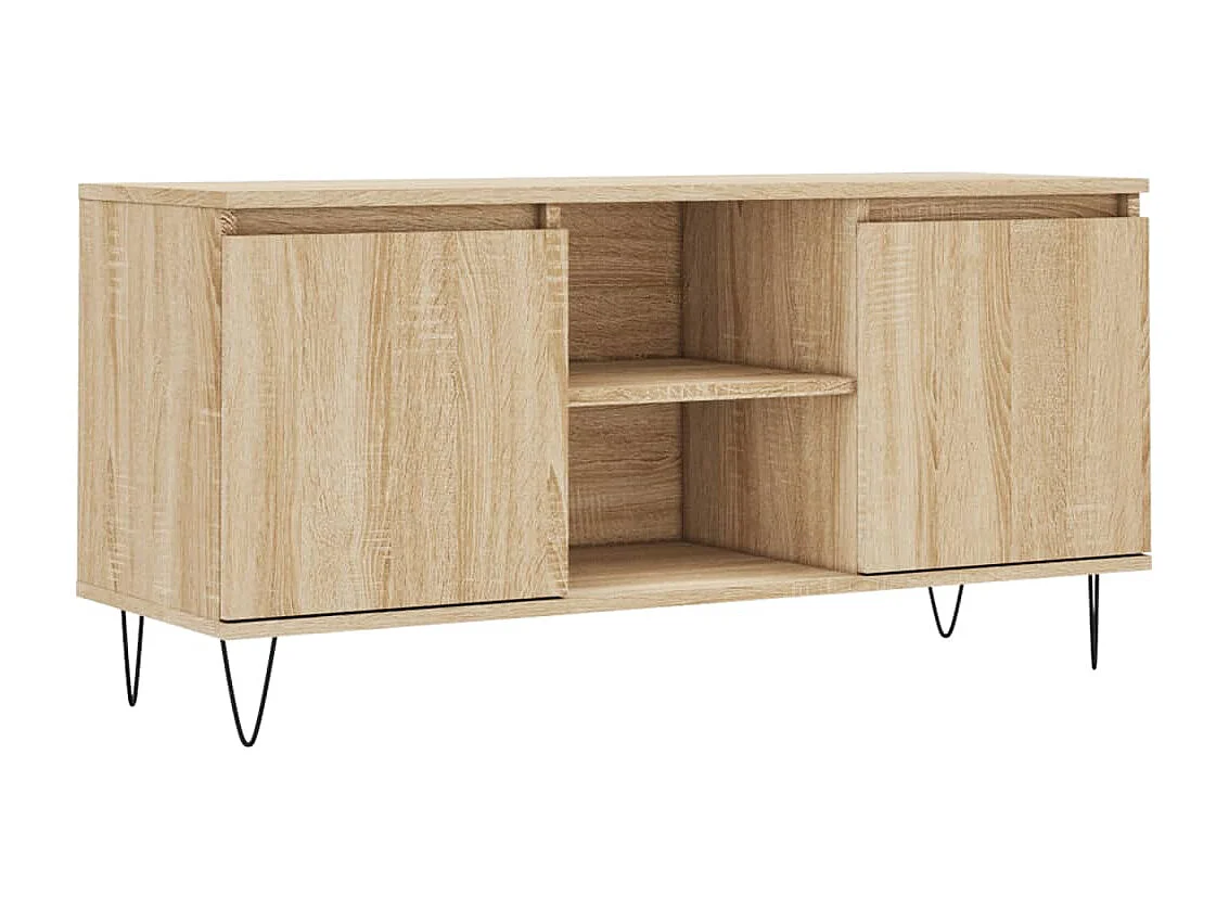 Ragnfrid  Meuble TV chêne sonoma 104x35x50 cm bois d'ingénierie