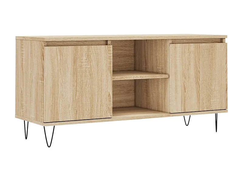 Ragnfrid  Meuble TV chêne sonoma 104x35x50 cm bois d'ingénierie