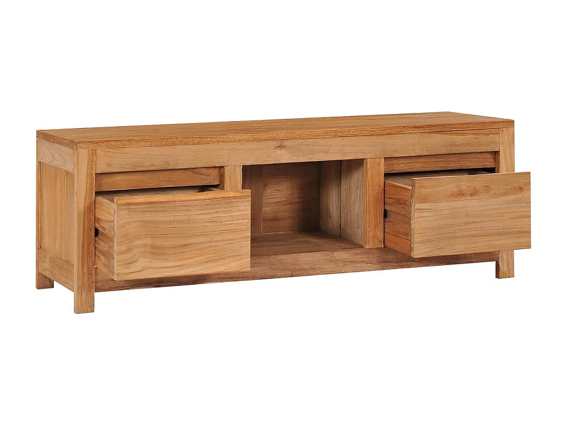 Garden Furniture -  Meuble TV 100x30x35 cm bois de teck massif
