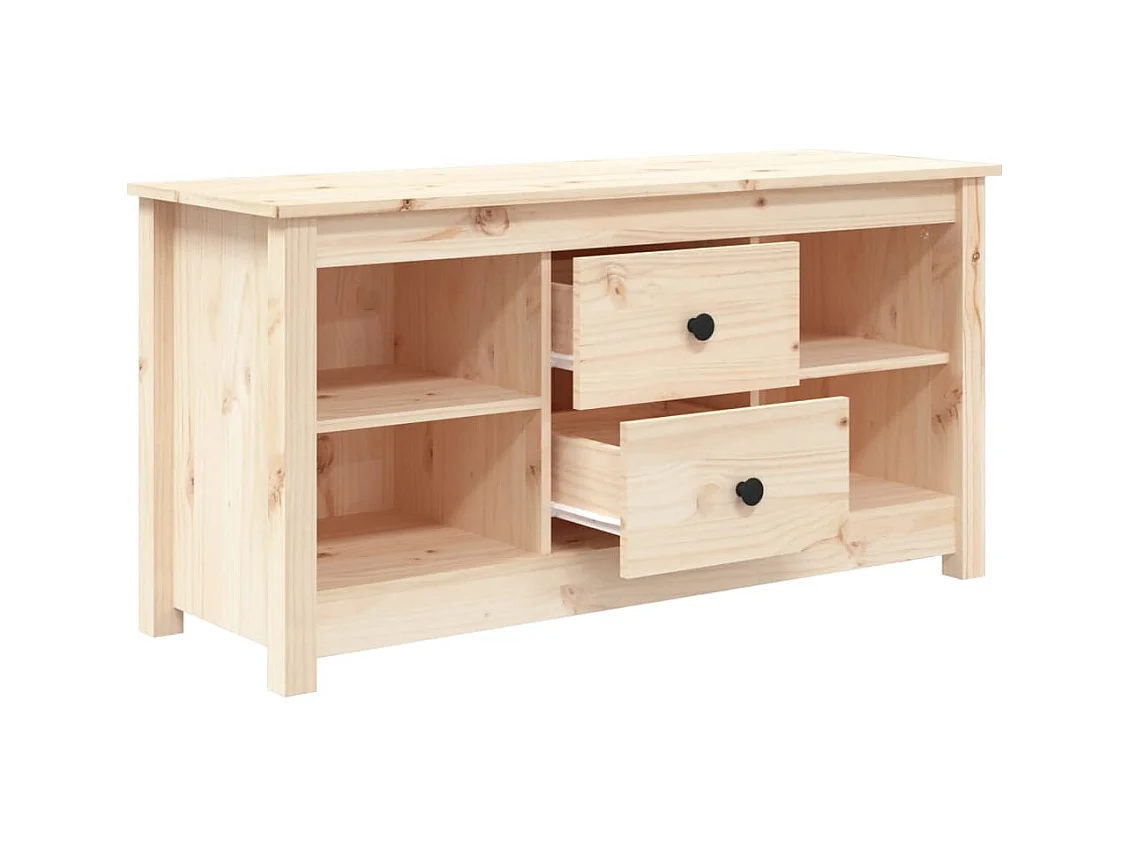 Cordele  Meuble TV 103x36,5x52 cm Bois de pin massif