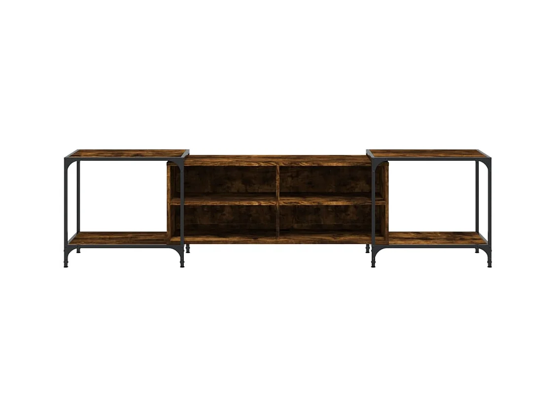 Celorna  Meuble TV chêne fumé 203x37x50 cm bois d'ingénierie