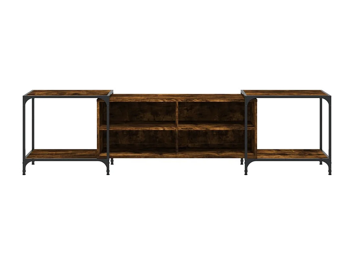 Celorna  Mueble de TV madera de ingeniería roble ahumado 203x37x50 cm