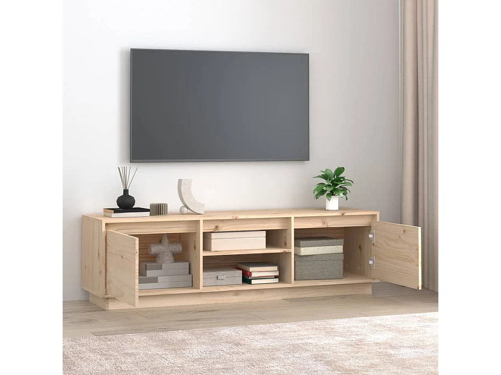 Njorir  Tv-meubel 140x35x40 cm massief grenenhout