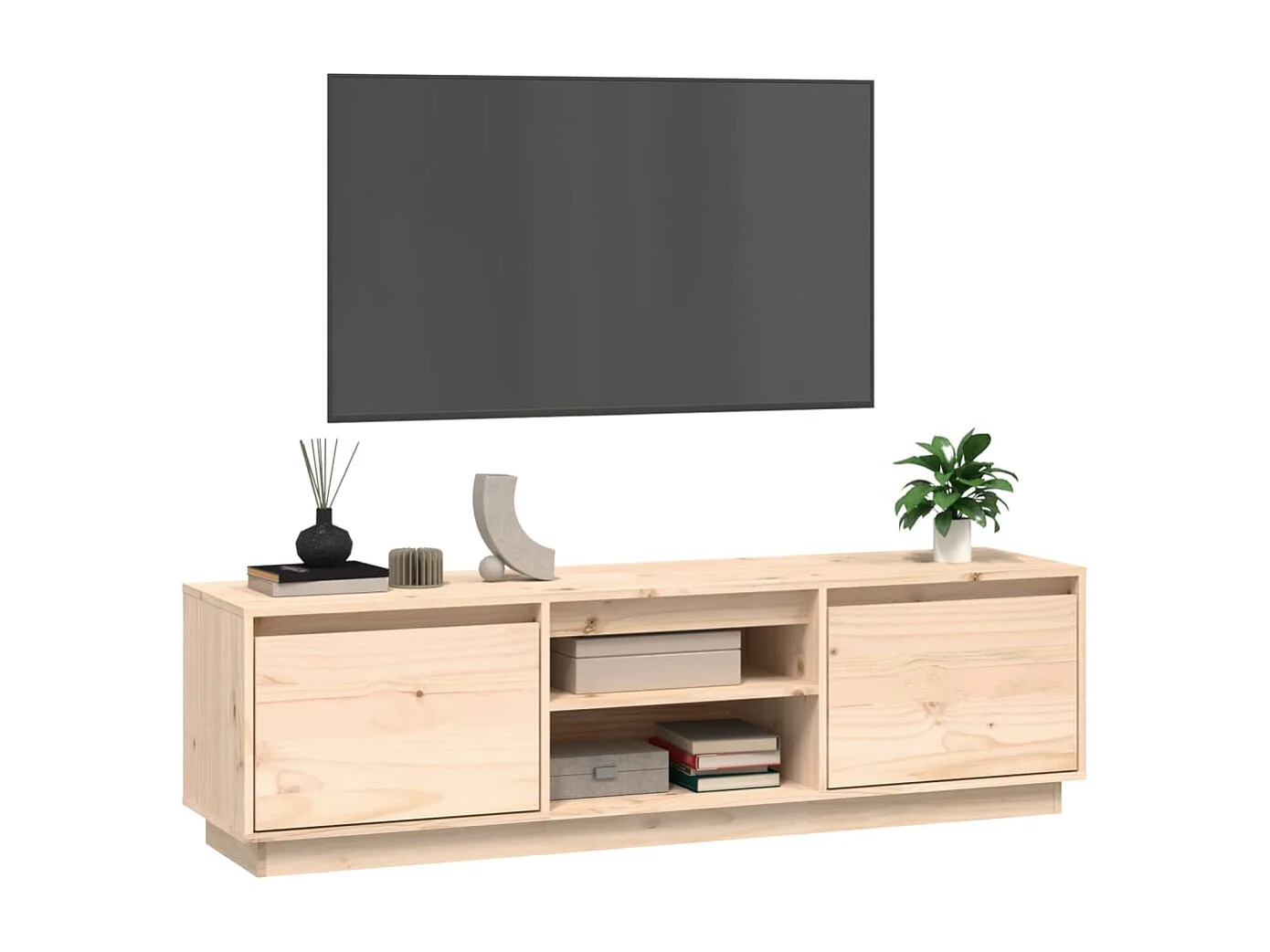 Njorir  Tv-meubel 140x35x40 cm massief grenenhout