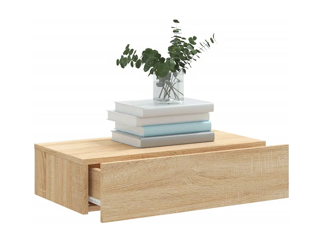 Felizia  Meuble TV avec éclairage LED chêne sonoma 60x35x15,5 cm