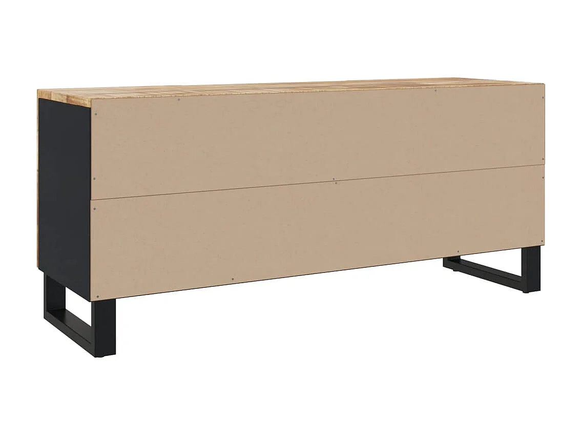 Grimdun  Meuble TV 105x33x46 cm Bois massif de manguier
