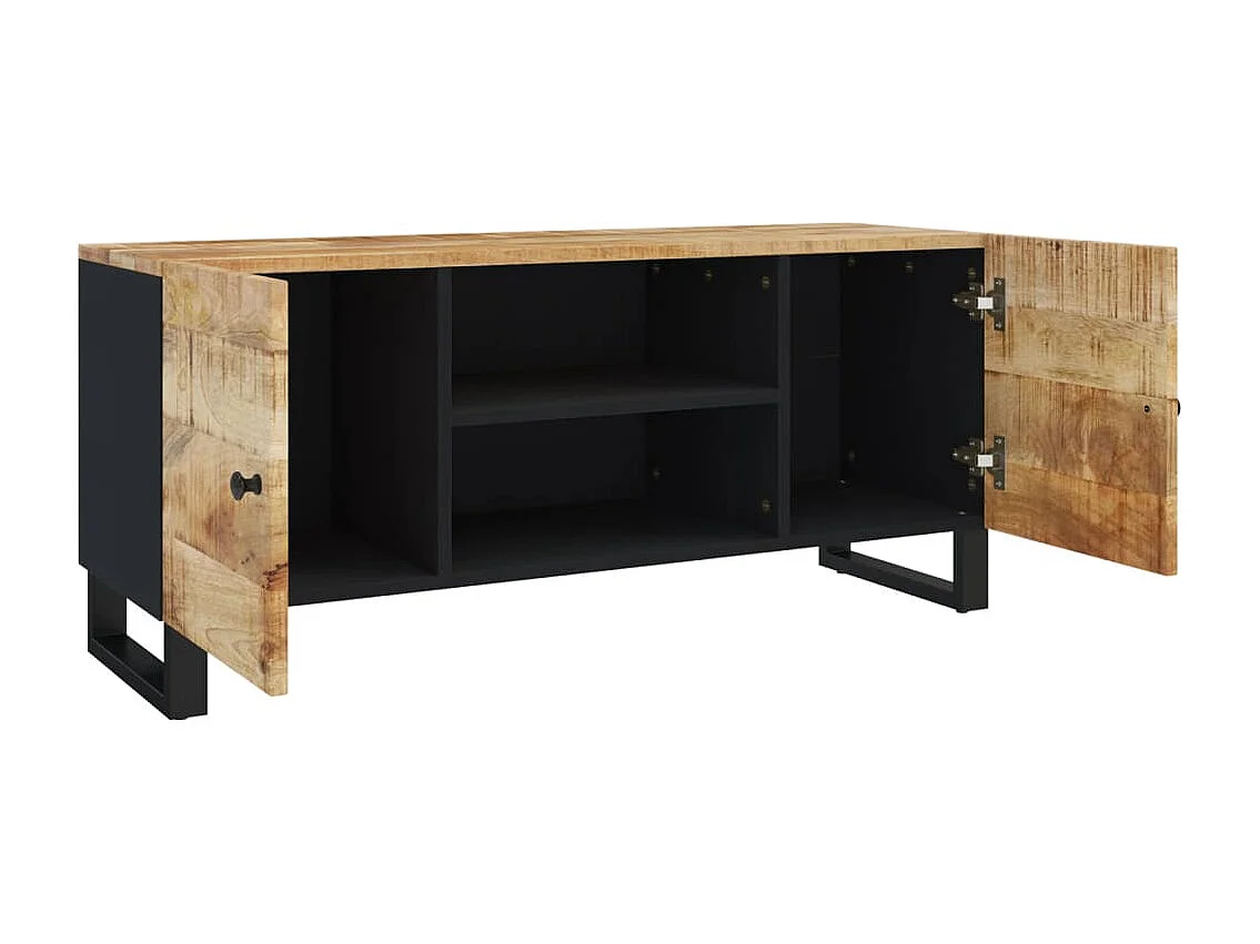 Grimdun  Meuble TV 105x33x46 cm Bois massif de manguier