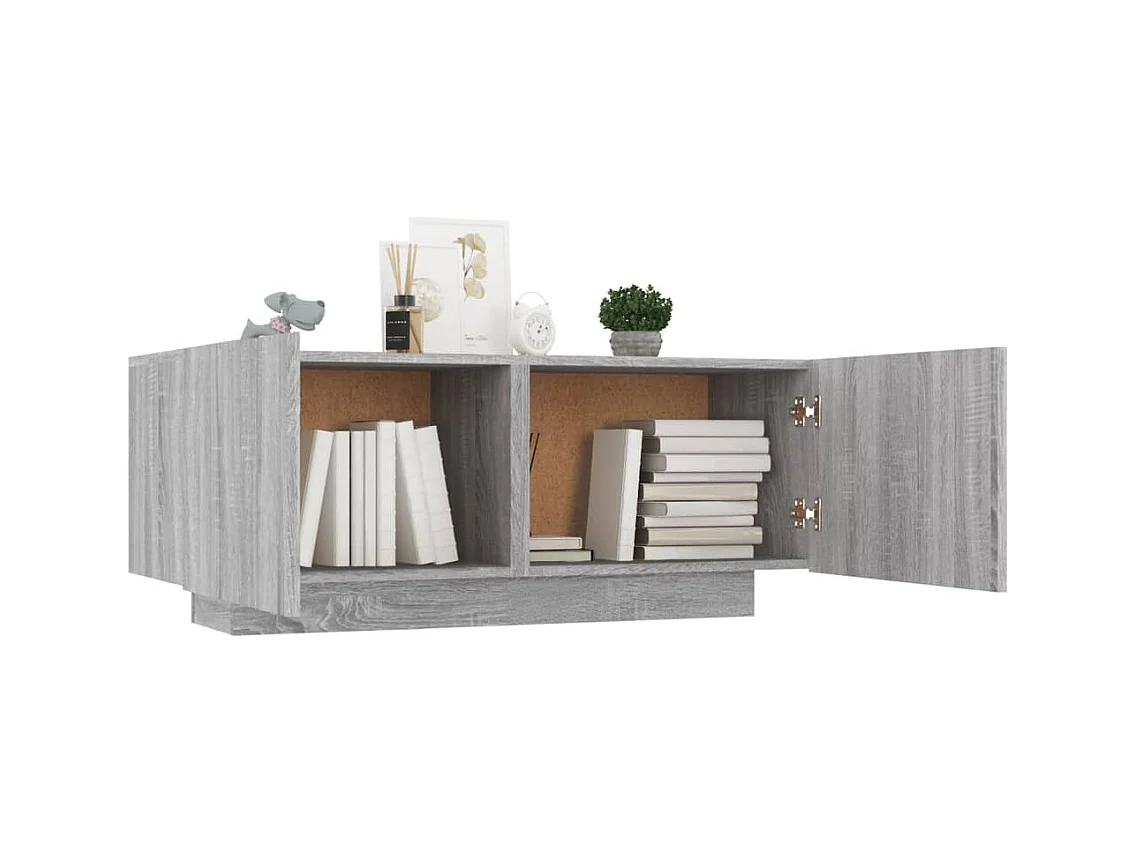 Westwego  Mueble de TV madera contrachapada gris Sonoma 100x35x40 cm