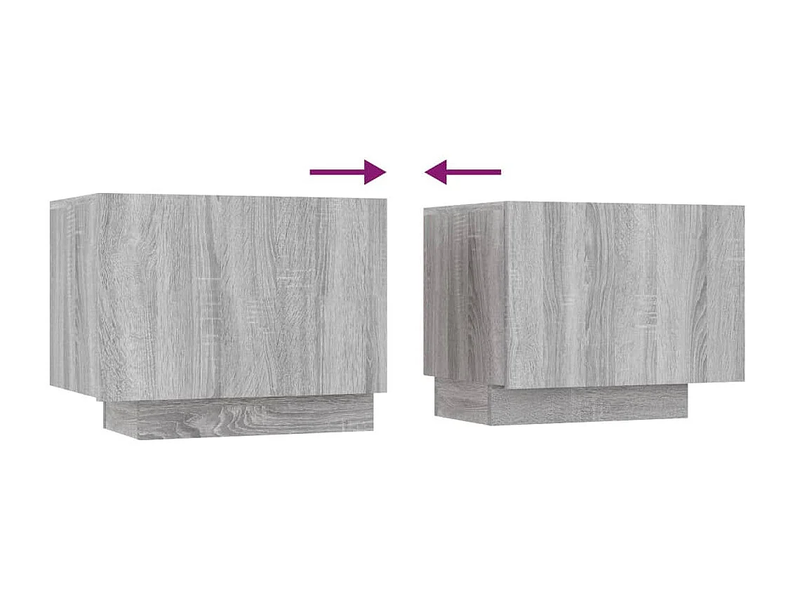 Westwego  Meuble TV Sonoma gris 100x35x40 cm Bois d'ingénierie