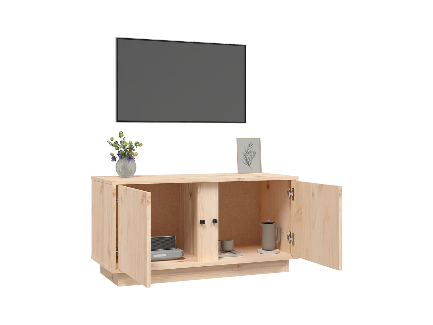 Seliron  Tv-meubel 80x35x40,5 cm massief grenenhout