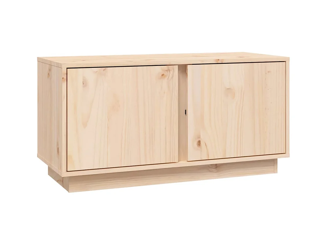 Seliron  Mueble de TV de madera maciza de pino 80x35x40,5 cm