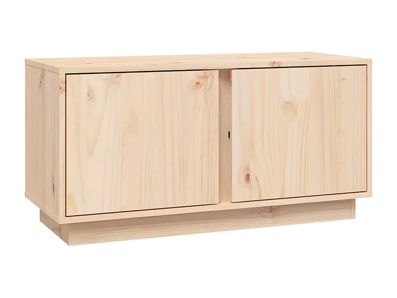 Seliron  Mueble de TV de madera maciza de pino 80x35x40,5 cm