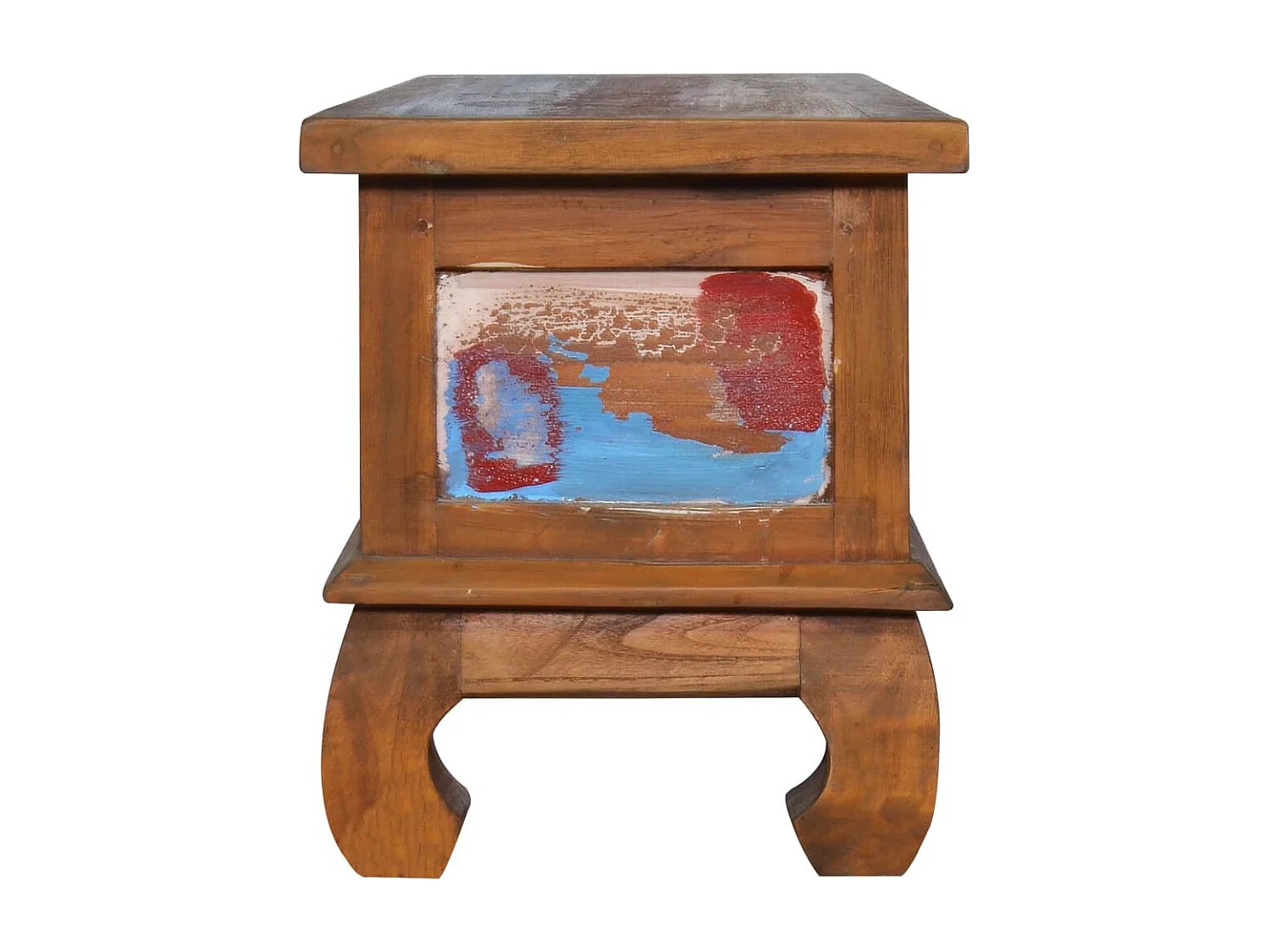 Catasauqua  Meuble TV 110x35x40 cm Bois de teck recyclé