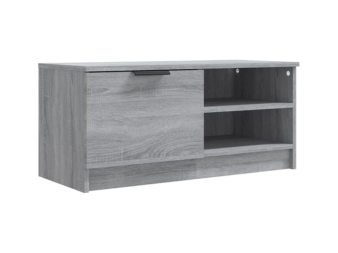 Bryvra  Meuble TV Sonoma gris 80x35x36,5 cm Bois d'ingénierie