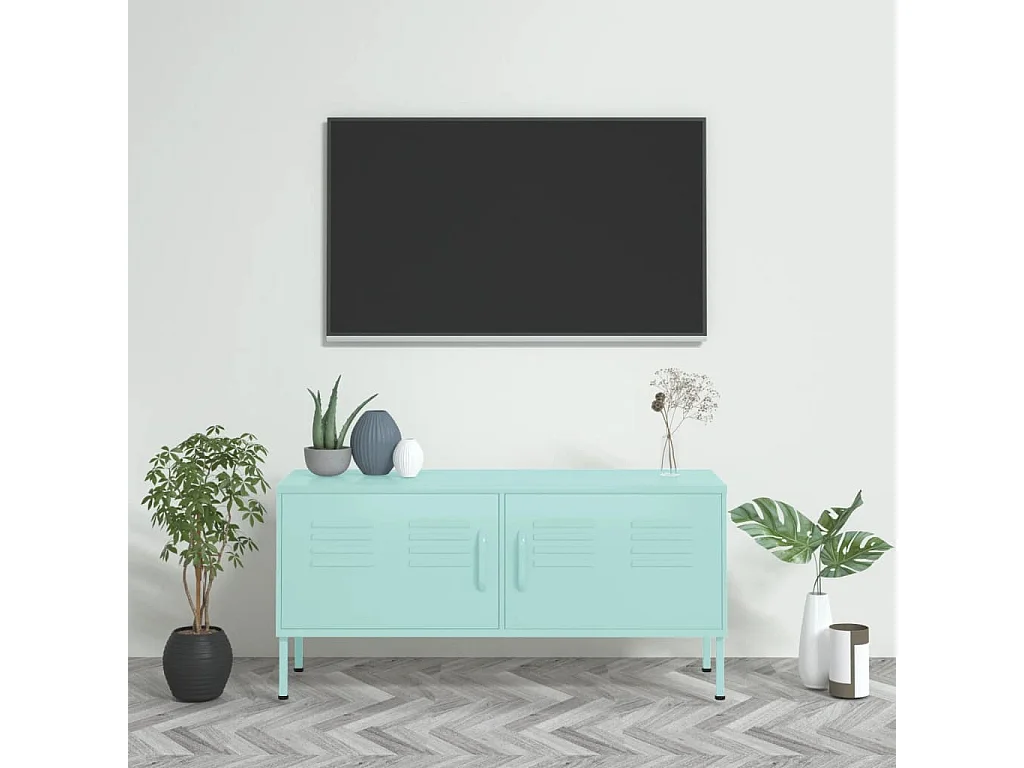 Drøbak  Tv-meubel 105x35x50 cm staal mintkleurig