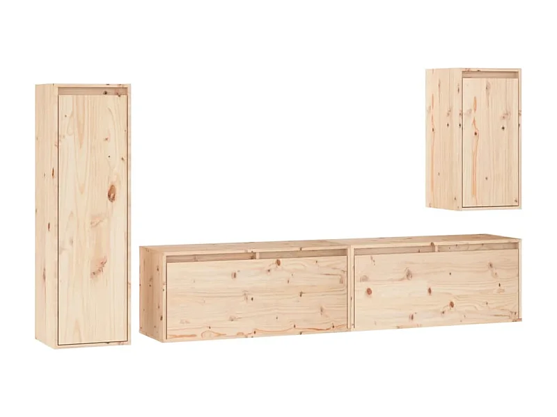 Marc-Jean-Claude  Meubles TV 4 pcs Bois massif de pin