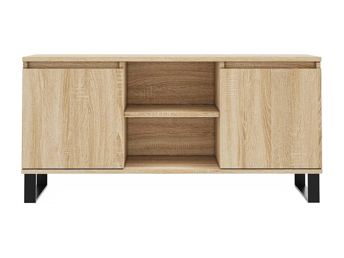 Sigtrud  Meuble TV chêne sonoma 104x35x50 cm bois d'ingénierie
