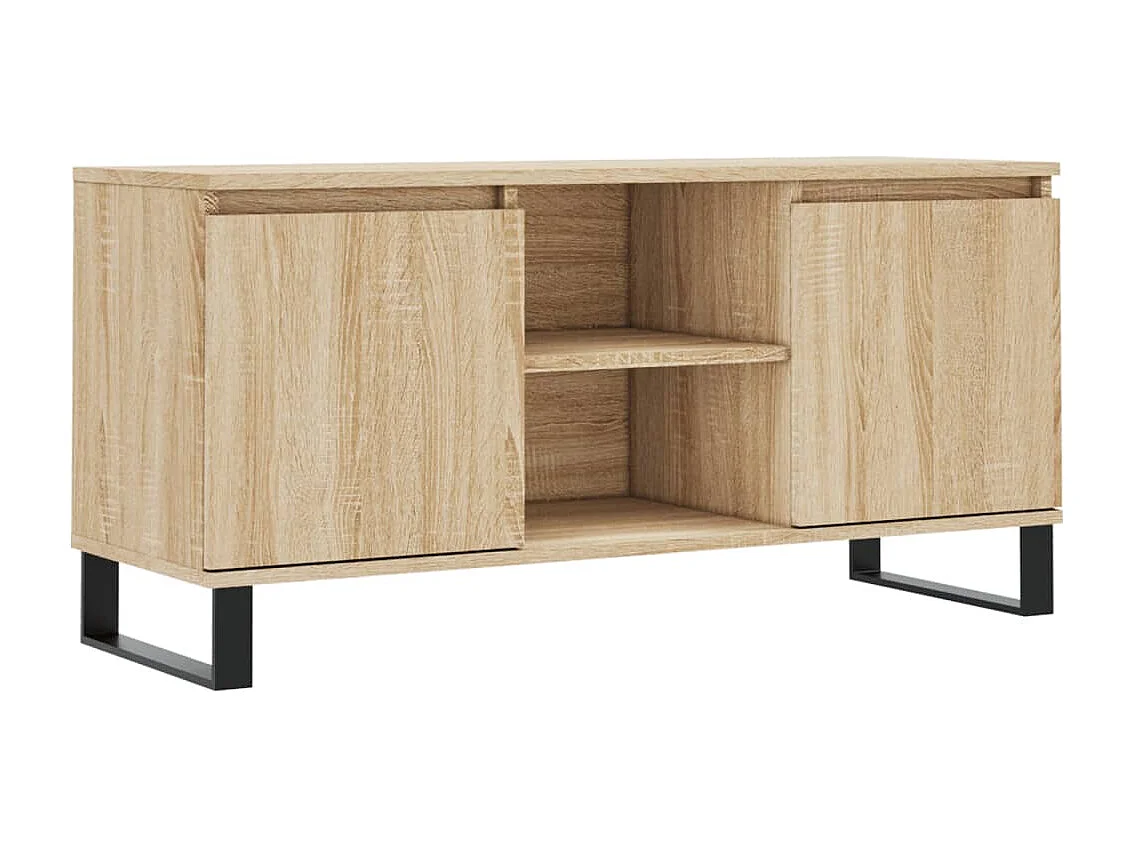Sigtrud  Meuble TV chêne sonoma 104x35x50 cm bois d'ingénierie