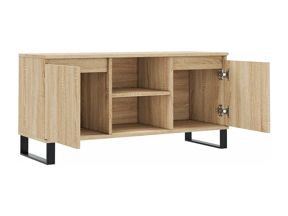Sigtrud  Meuble TV chêne sonoma 104x35x50 cm bois d'ingénierie