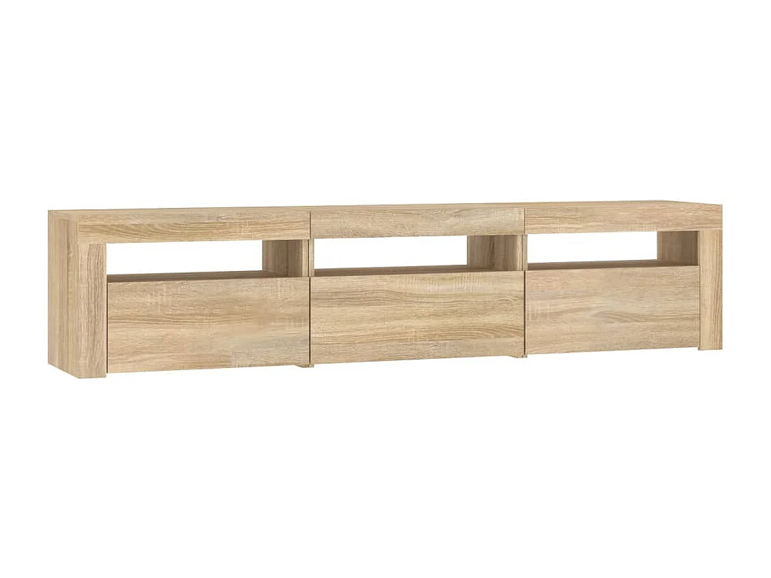 Vleteren  Tv-meubel met LED-verlichting 180x35x40 cm sonoma eikenkleurig