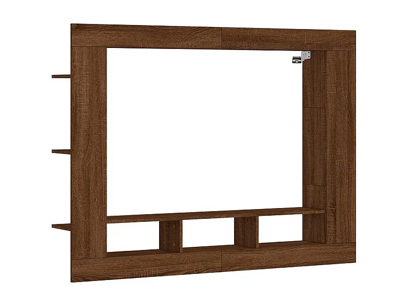 Mykdal  Meuble TV chêne marron 152x22x113 cm bois d'ingénierie