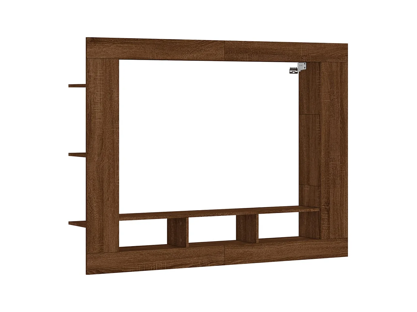 Mykdal  Meuble TV chêne marron 152x22x113 cm bois d'ingénierie