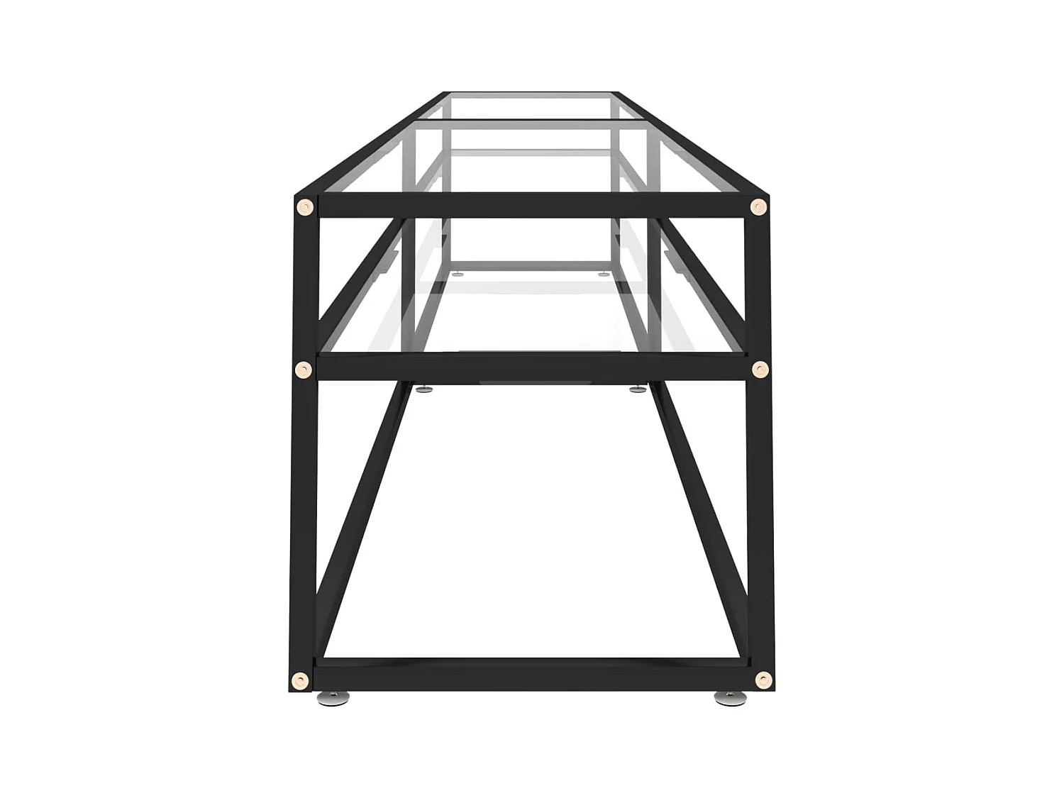 Ballypatrick  Meuble TV transparent 220x40x40,5 cm verre trempé