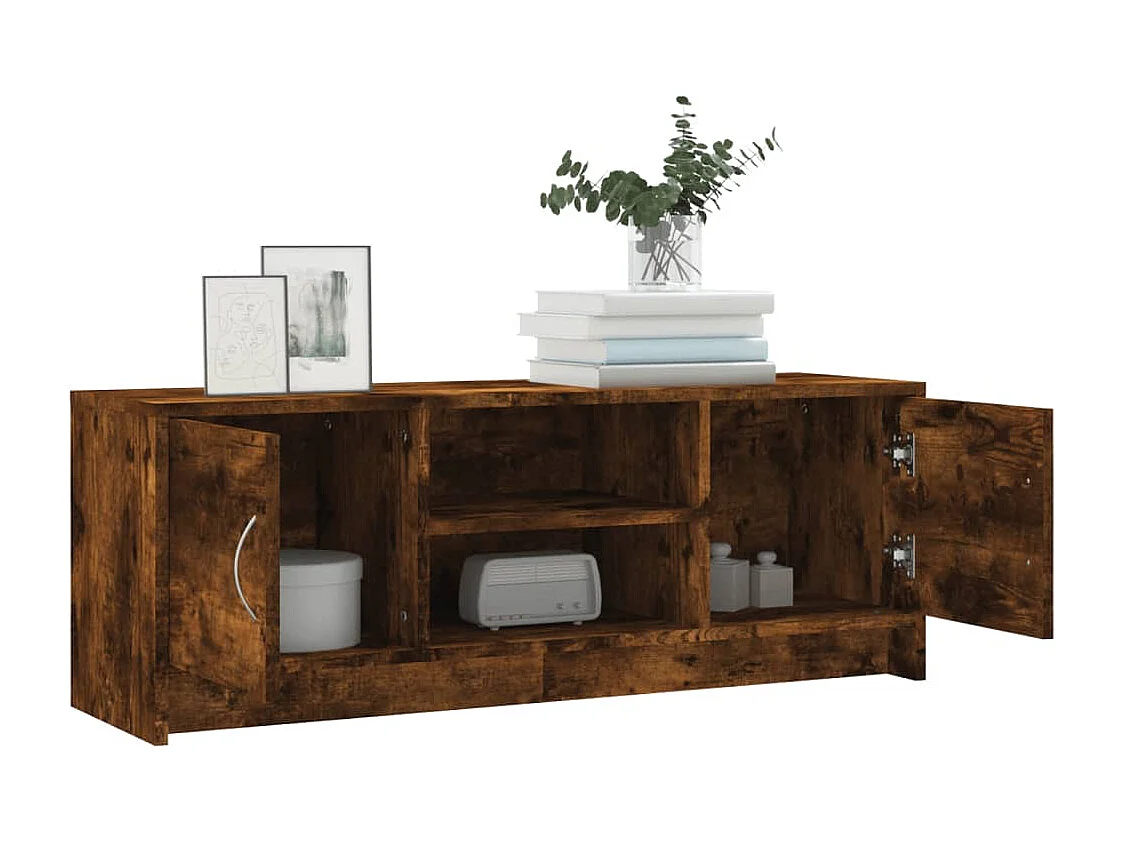 Jonah  Meuble TV chêne fumé 102x30x37,5 cm bois d'ingénierie