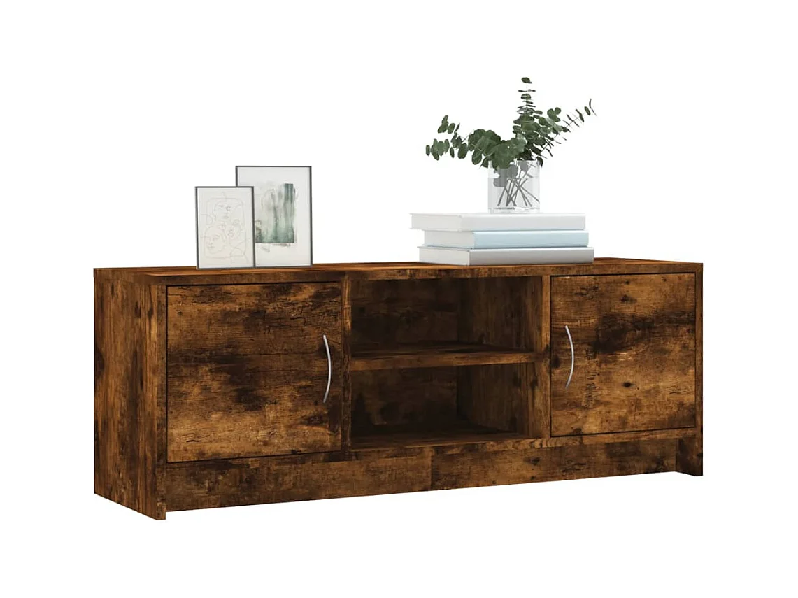 Jonah  Mueble de TV madera de ingeniería roble ahumado 102x30x37,5 cm
