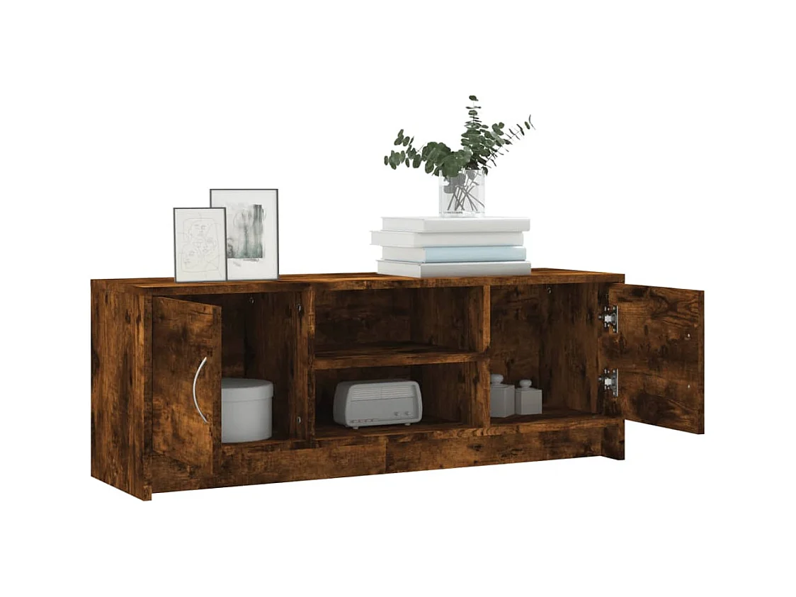 Jonah  Mueble de TV madera de ingeniería roble ahumado 102x30x37,5 cm