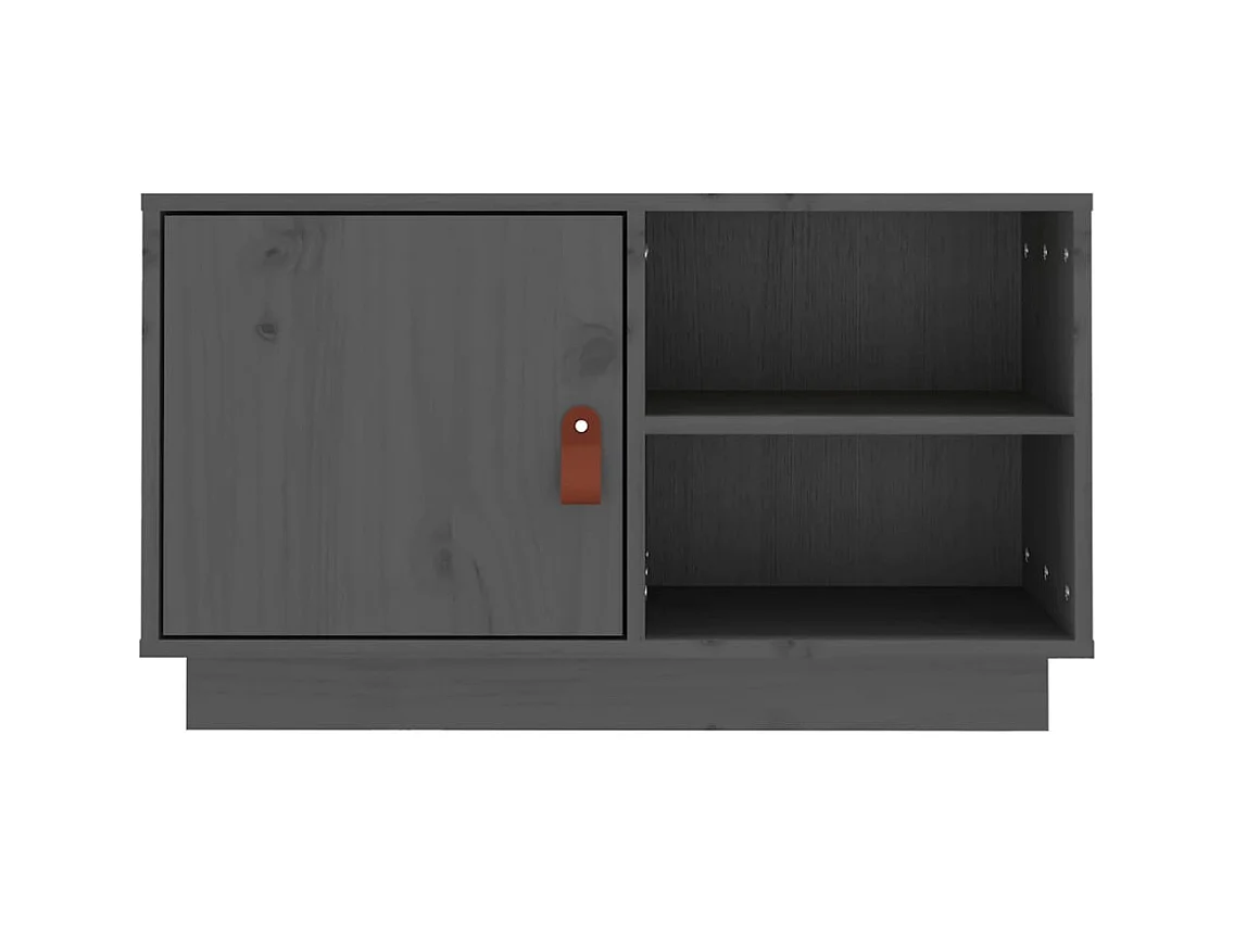 Patricia María  Tv-meubel 70x34x40 cm massief grenenhout grijs