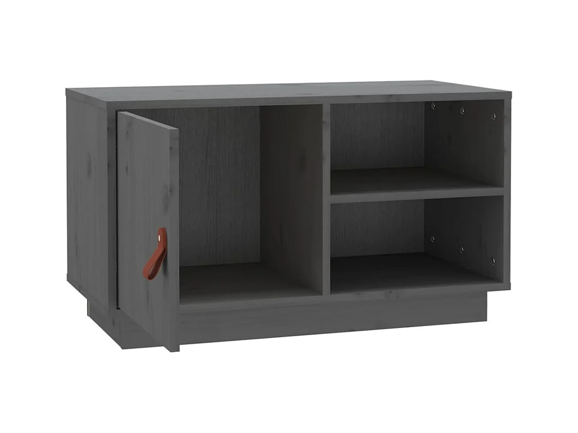 Patricia María  Tv-meubel 70x34x40 cm massief grenenhout grijs