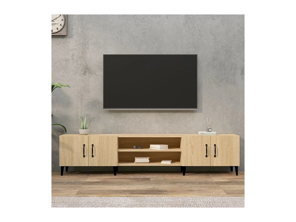Odette  Meuble TV Chêne Sonoma 180x31,5x40 cm Bois d'ingénierie