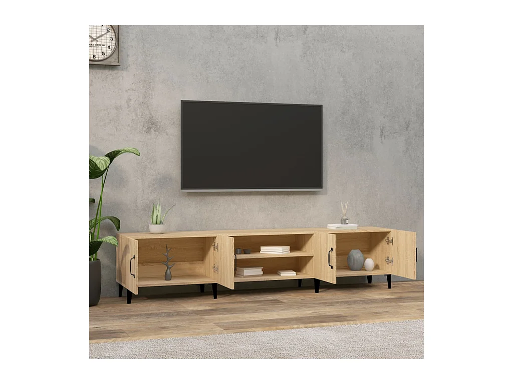 Odette  Meuble TV Chêne Sonoma 180x31,5x40 cm Bois d'ingénierie