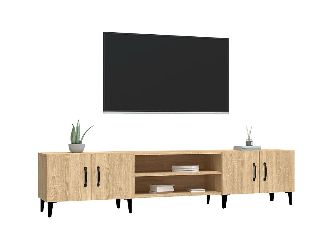Odette  Meuble TV Chêne Sonoma 180x31,5x40 cm Bois d'ingénierie