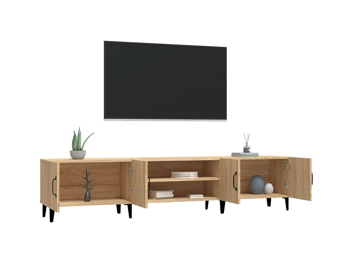 Odette  Meuble TV Chêne Sonoma 180x31,5x40 cm Bois d'ingénierie