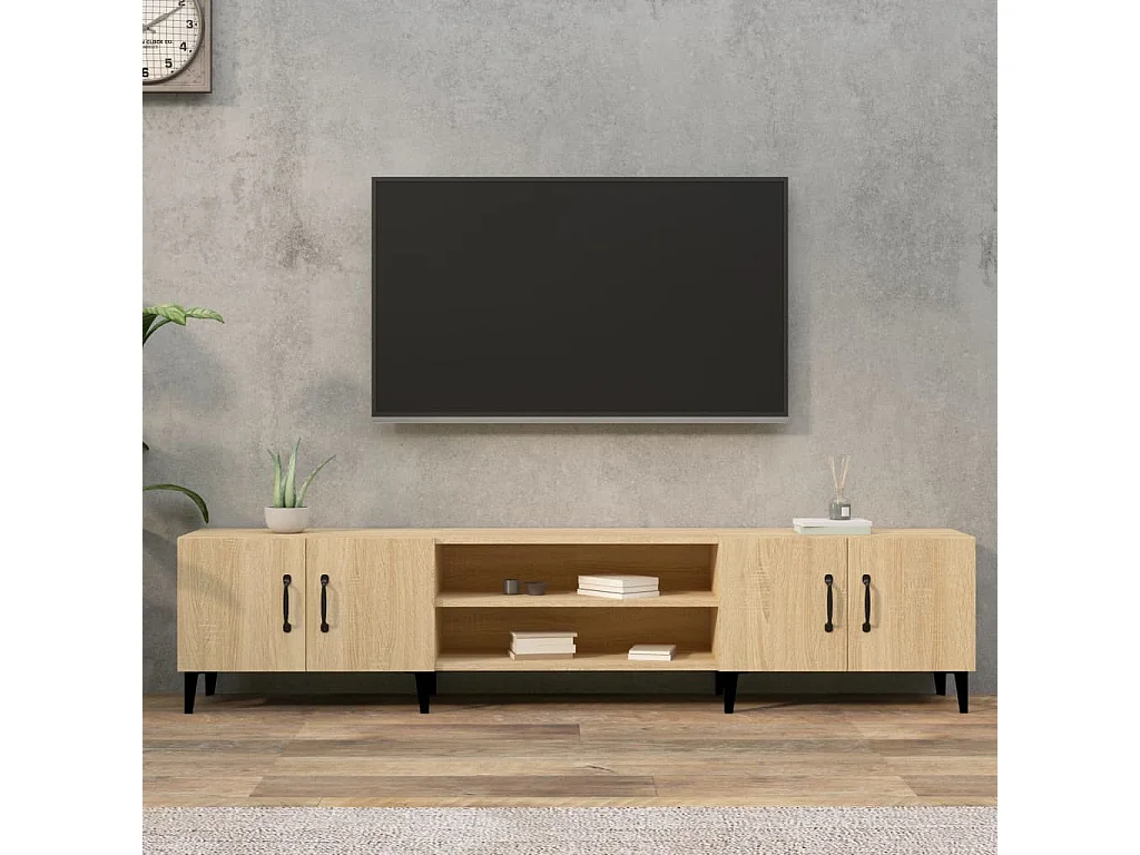 Odette  Tv-meubel Sonoma eiken 180x31,5x40 cm bewerkt hout