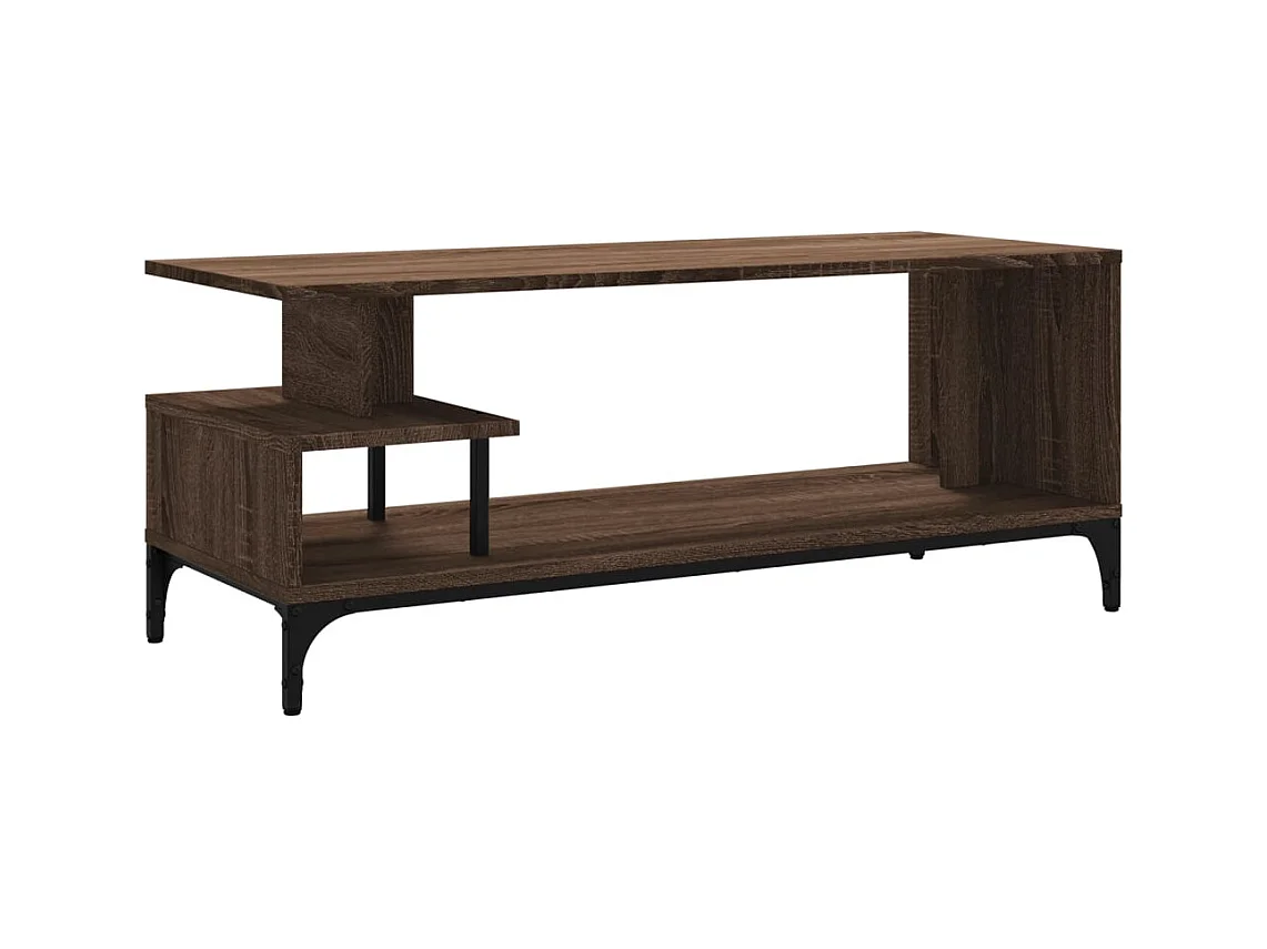 Trondheim  Tv-meubel 102x40x41 cm hout en gepoedercoat staal bruineiken
