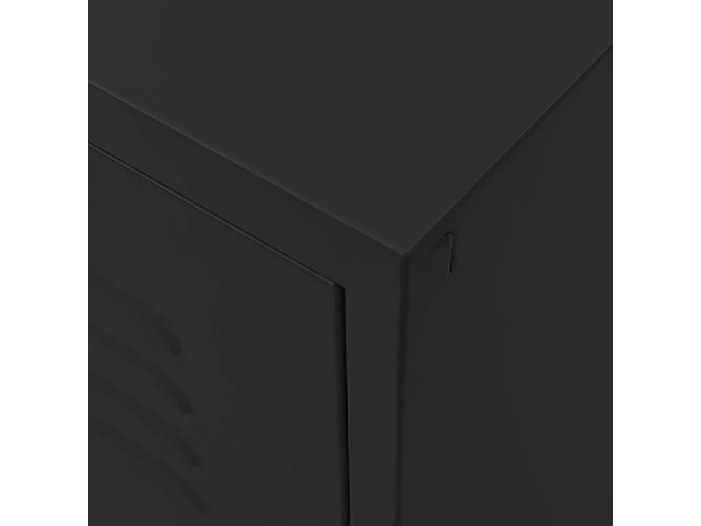 Drøbak  Meuble TV Noir 105x35x50 cm Acier