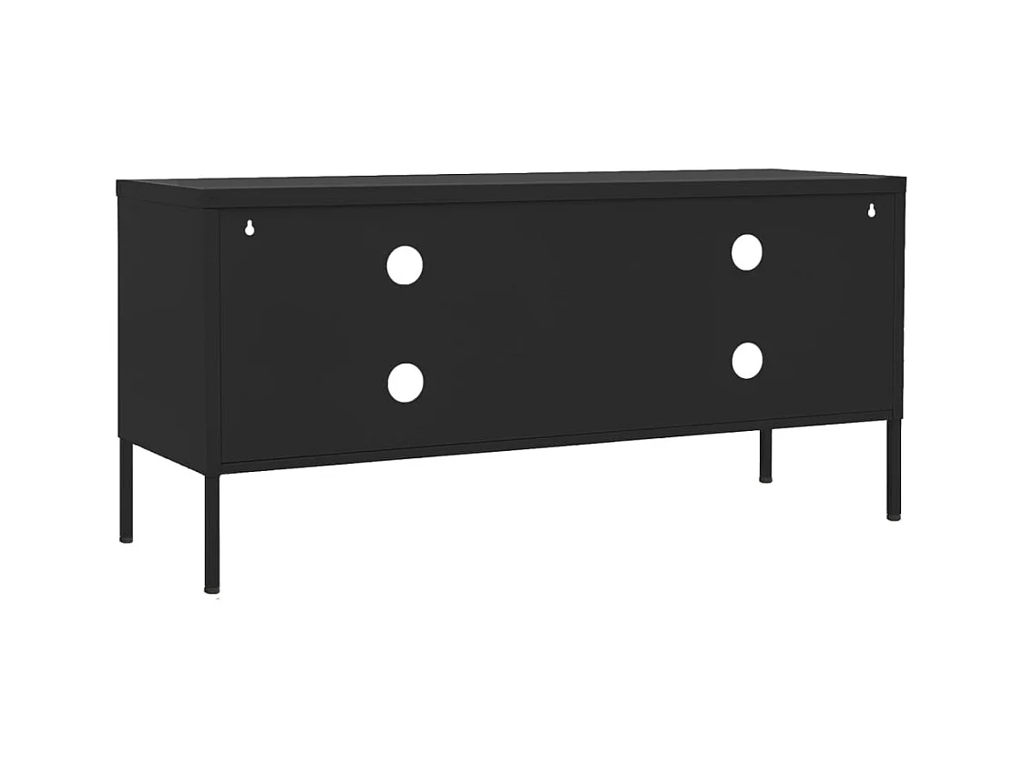 Drøbak  Meuble TV Noir 105x35x50 cm Acier