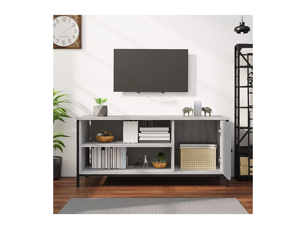 Einar  Mueble de TV madera contrachapada gris Sonoma 100x40x45 cm