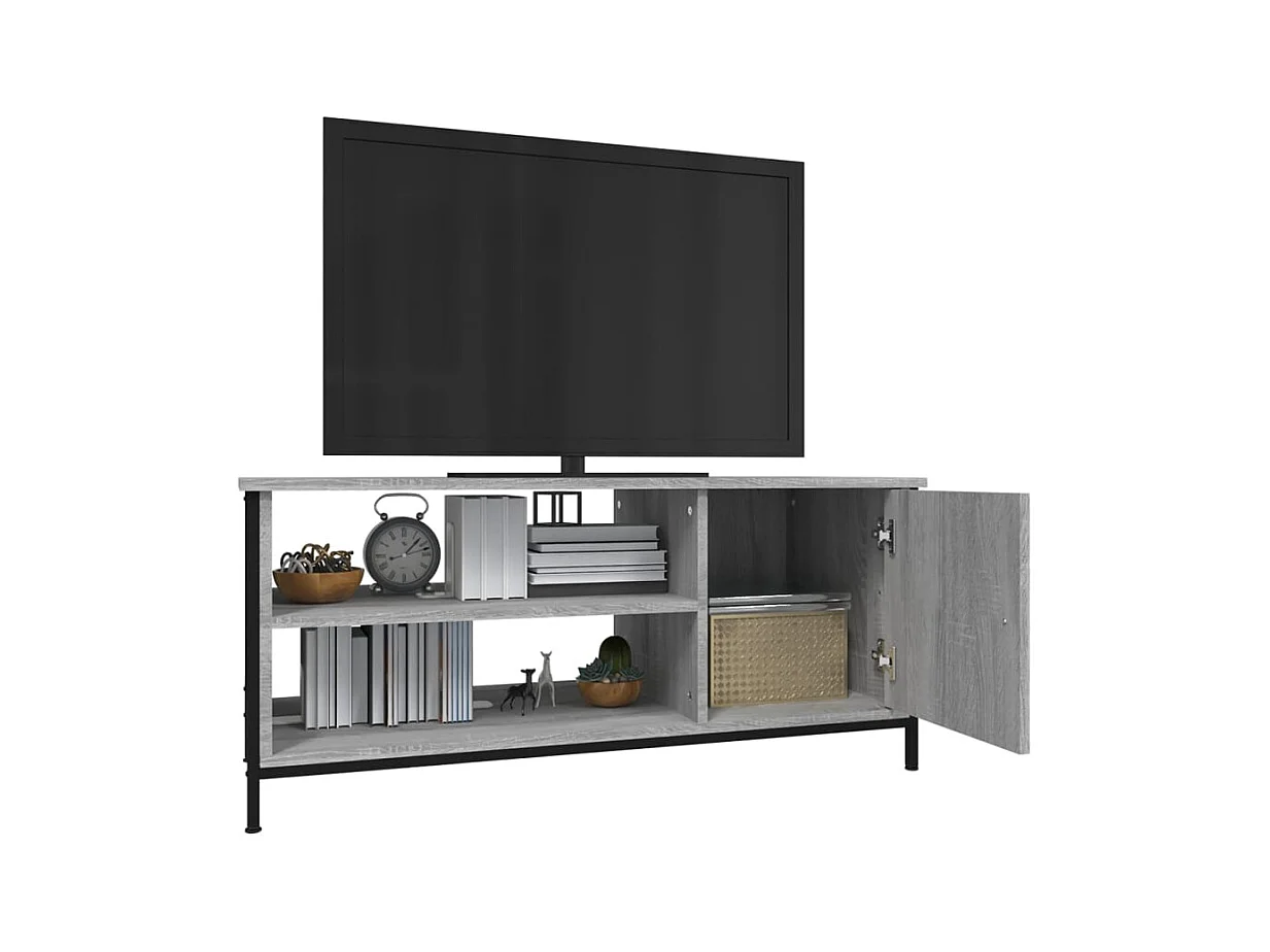 Einar  Mueble de TV madera contrachapada gris Sonoma 100x40x45 cm
