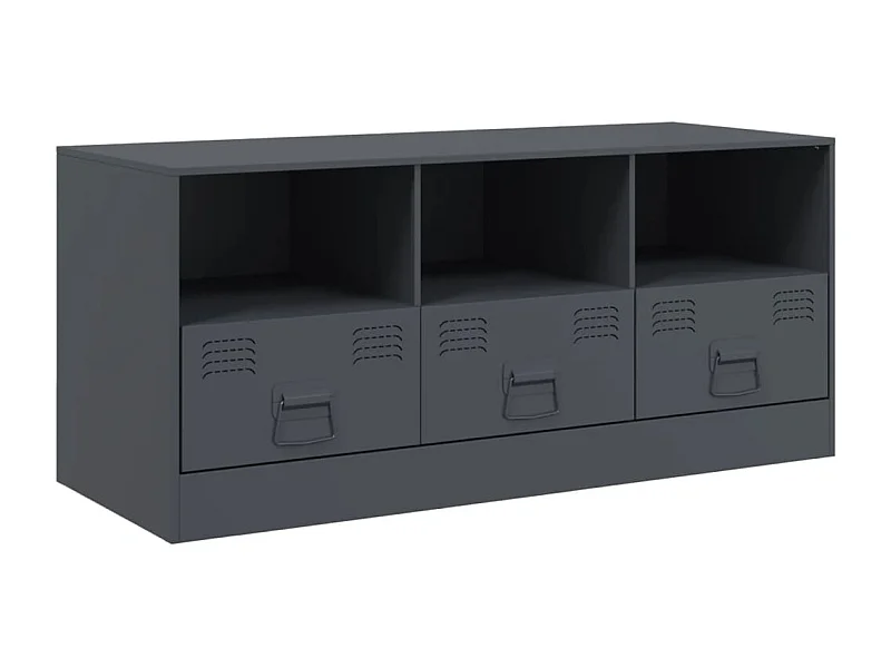 Dafina  Meuble TV anthracite 99x39x44 cm acier
