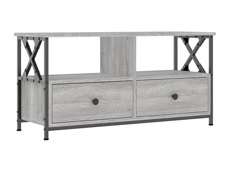 Sophie-Bernadette-Marie  Tv-meubel 90x33x45 cm bewerkt hout grijs sonoma eikenkleurig