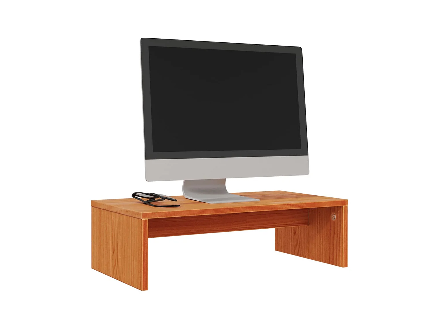 Prolenta Premium -  Support de moniteur marron miel 50x27x15 cm bois de pin solide