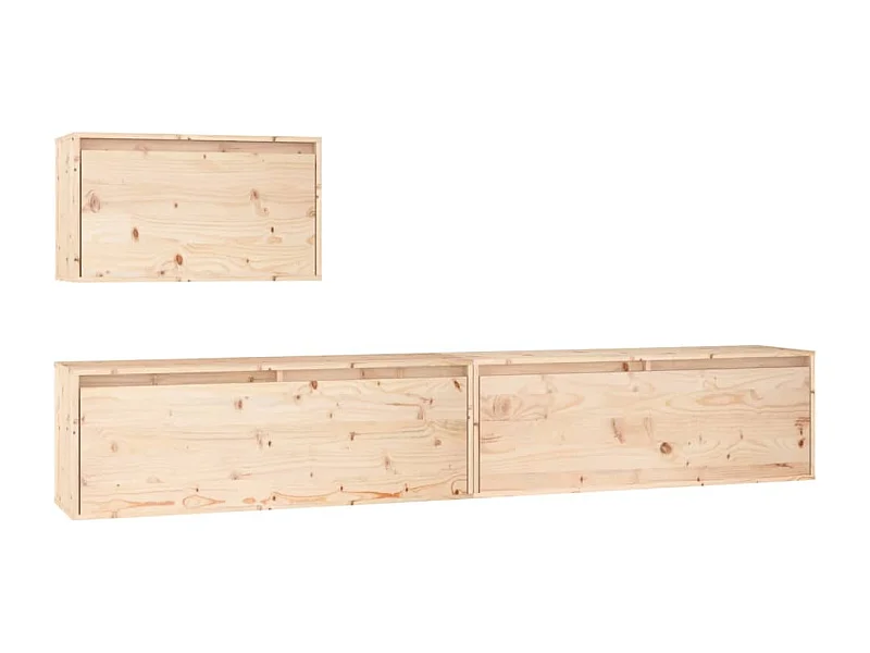Léandre  Muebles para TV 3 piezas madera maciza de pino