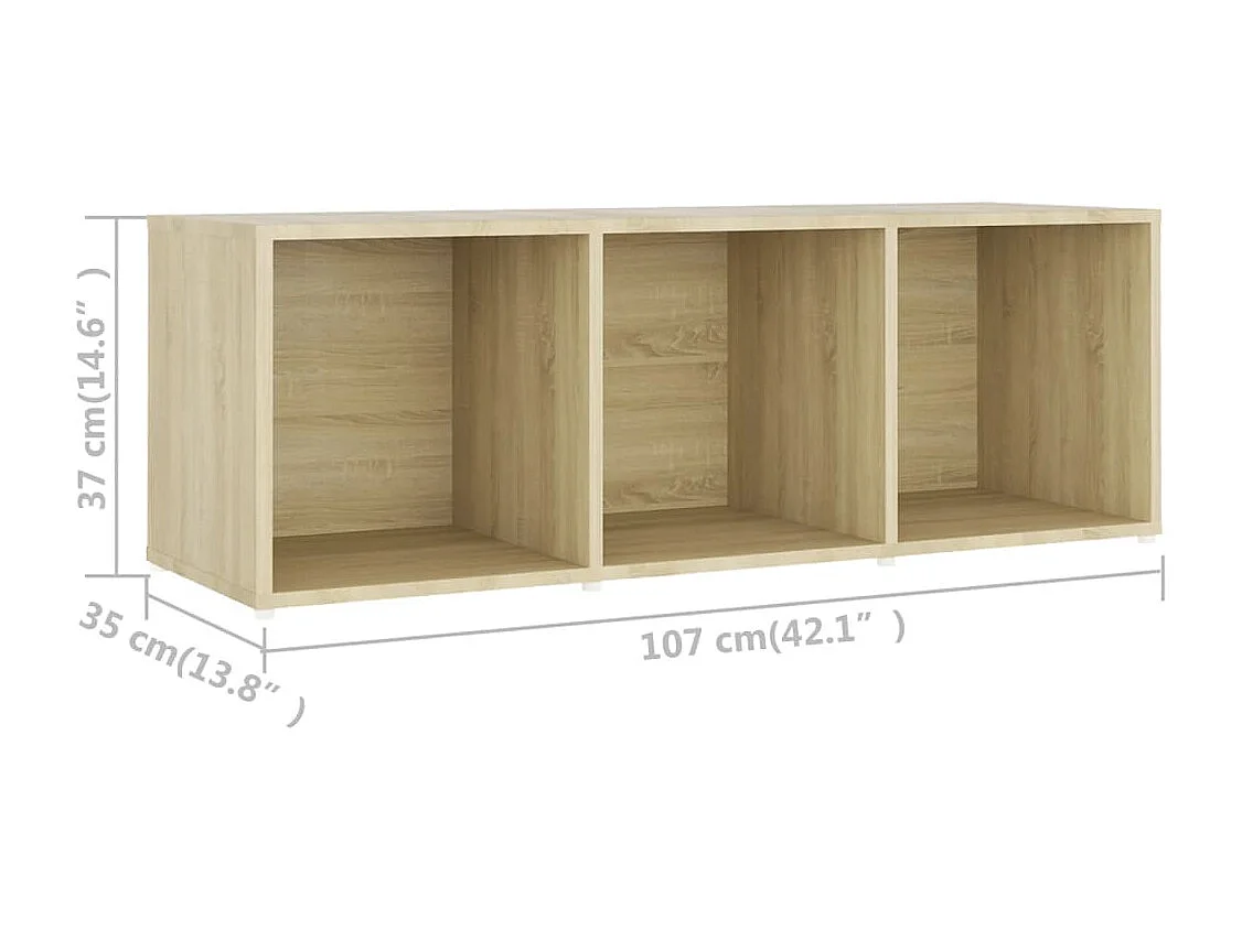 Jacques-Paul  Tv-meubelen 3 st 107x35x37 cm bewerkt hout sonoma eikenkleurig
