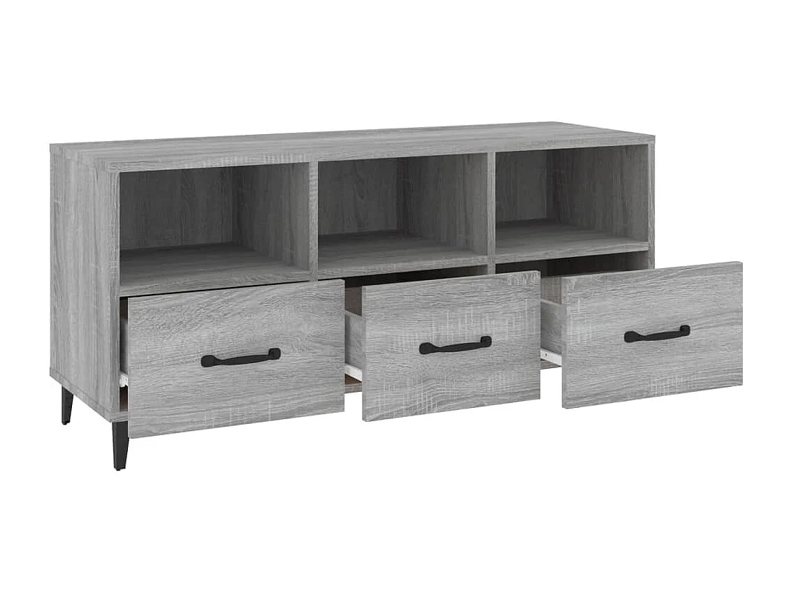 Firuz  Meuble TV Sonoma gris 102x35x50 cm Bois d'ingénierie